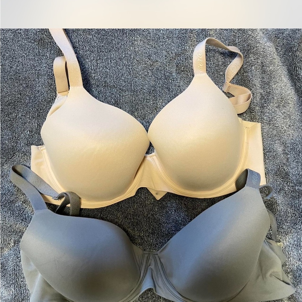 Women's Intimates Beige and Gray Bra Set